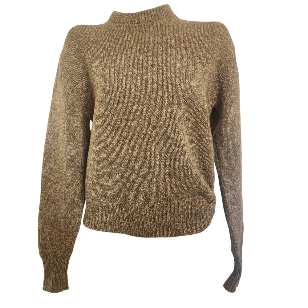Boston Traders Mens Brown‎ Marled Chunky Knit Wool Blend Mock Neck Sweater L